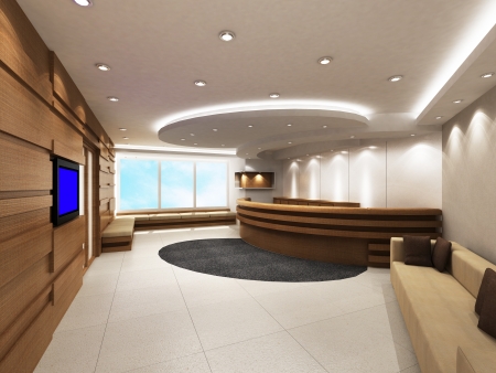 Office Entrance Area with reception counterの写真素材