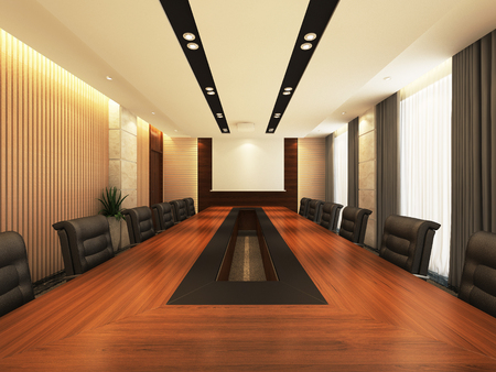 3D Office meeting roomのeditorial素材