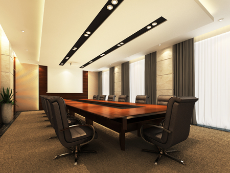 3D Office meeting roomのeditorial素材