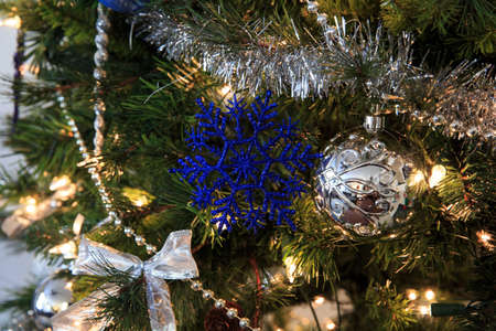 Plastic snowflake for christmasの写真素材