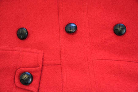 Red jacket with black buttons for a background