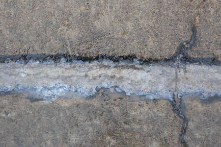 Line on the old asphalt