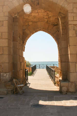 Beautiful view from Caesarea in Israelの写真素材