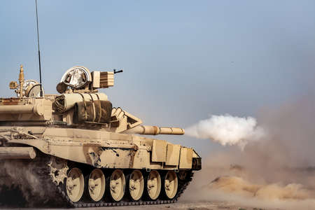 Russian desert tankの写真素材