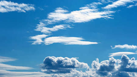 Blue sky with white clouds background. Sky and clouds