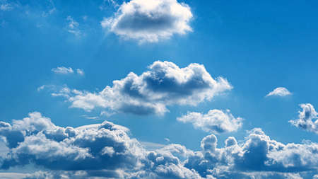 Blue sky with white clouds background. Sky and clouds
