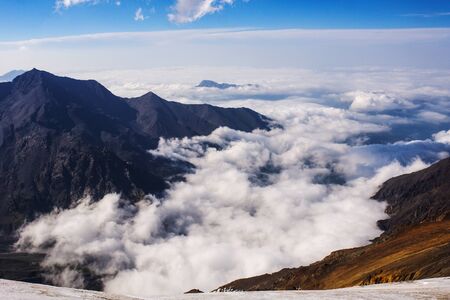 Mountains and clouds