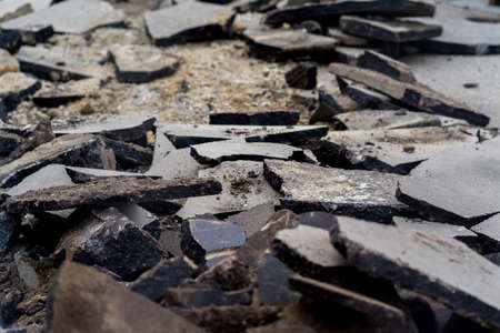 old broken asphaltの写真素材