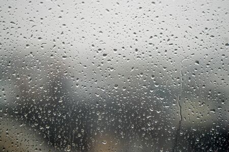 raindrops on glassの写真素材