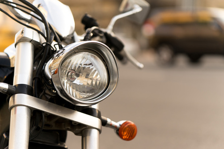 motorcycle headlampの写真素材
