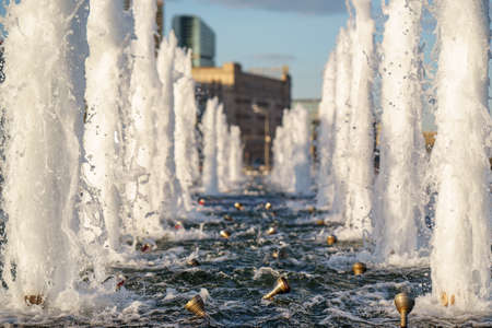 The gush of water of a fountainの写真素材