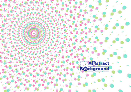 Bright pastel polka dot abstract background. On a white background, vector illustration. for your graphic design.のイラスト素材
