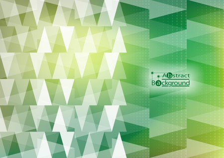 Abstract colorful background. Green triangles shape. Mosaic Geometric Modern background. Vector illustration. For use in graphics or product components.のイラスト素材