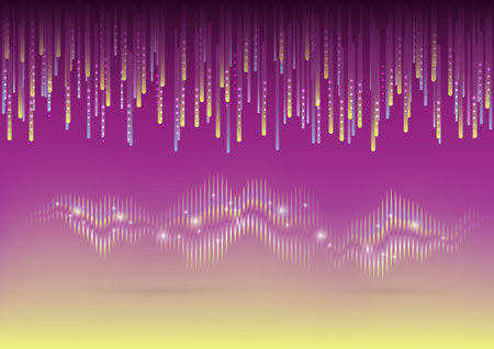 Artistic Soundwave of colored lines. Abstract Background. vector illustration. For use in graphics or product components.のイラスト素材