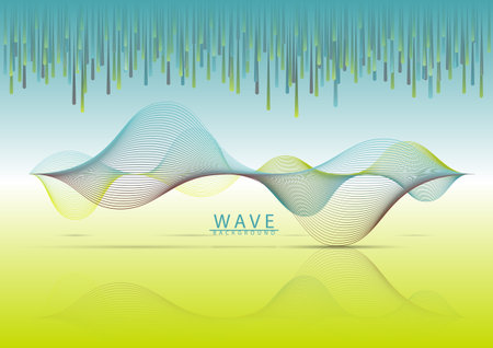 Curved smooth tape Design, Wave of colored lines, Abstract Background. vector illustration. For use in graphics or product components.のイラスト素材