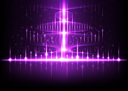 Abstract technology background Hitech. Wave curvature line, vector illustration. For use in graphics or product components.のイラスト素材