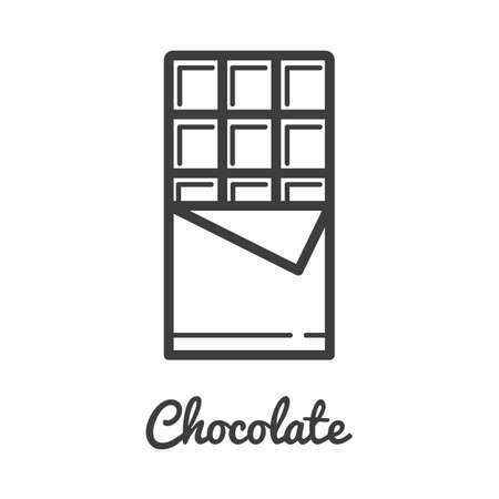 Chocolate icon in line style design. Vector illustration.のイラスト素材