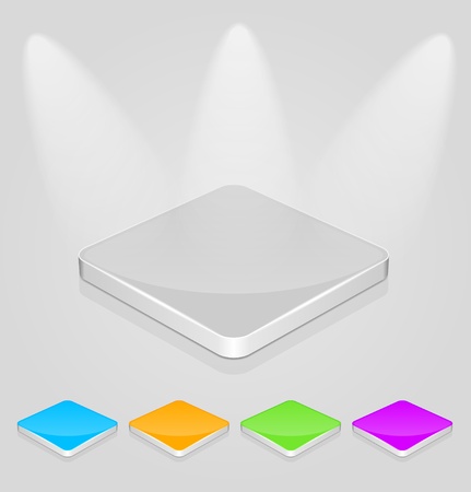 Empty podium for exhibitionのイラスト素材