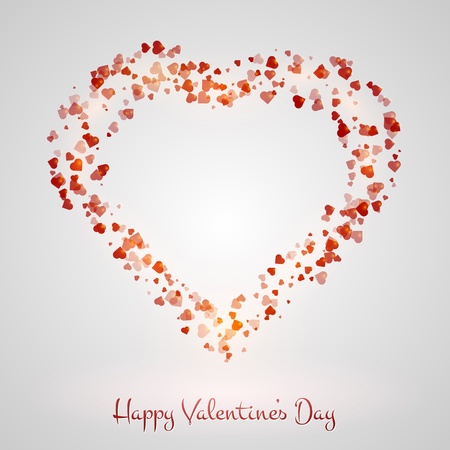 Heart  Illustration  Happy Valentine s Day Background のイラスト素材
