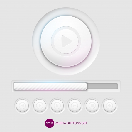 Media buttonsのイラスト素材