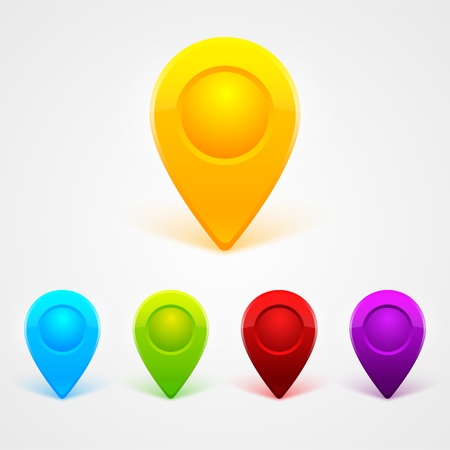 GPS Color Map Iconsのイラスト素材