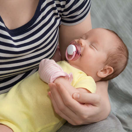 Smiling baby sleeps