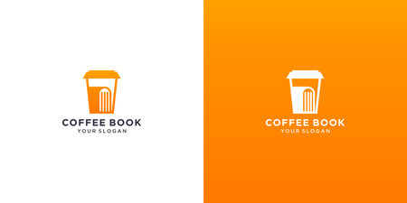 coffee book logo designのイラスト素材