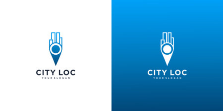 location city logo designのイラスト素材