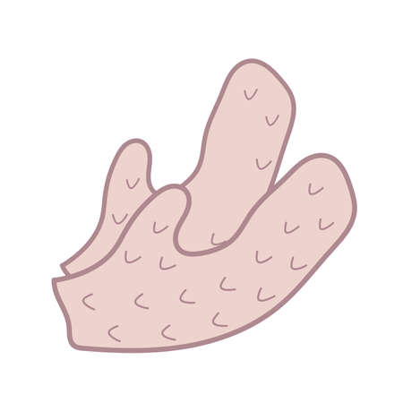 Merry Christmas and Happy New Year. Xmas background with realistic pink and purple gift mittens.のイラスト素材