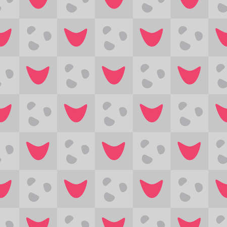 Geometric pattern with abstract elements on grayのイラスト素材