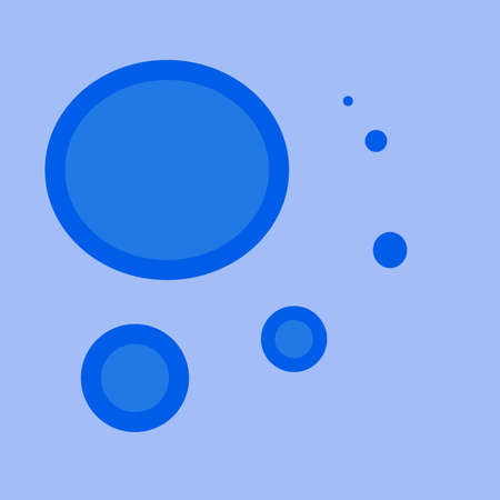 Blue circles drop on blue. Abstract iconのイラスト素材