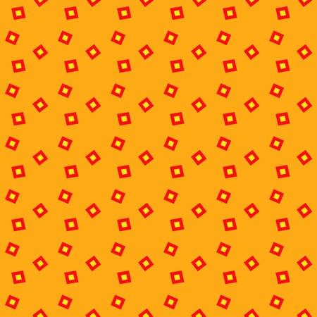Seamless pattern with red, yellow squares on backのイラスト素材