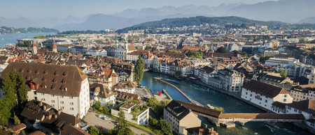 Historical center Lucerne, Switzerlandの写真素材