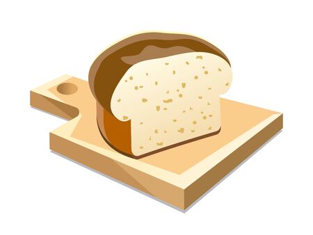 White bread on boardの写真素材