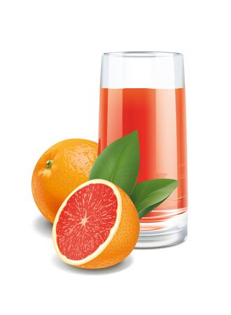 Grapefruits juice illustrationの写真素材