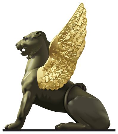 Griffin - mythical animalの写真素材