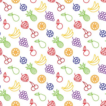 Fruits background seamlessの写真素材
