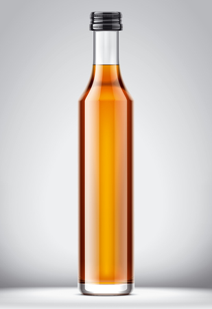 Bottle mockup for alcohol drinks on background.の写真素材