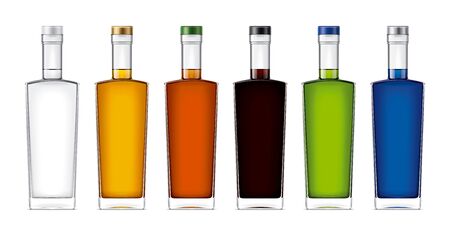 Glass bottles mockup. With cap versionの写真素材