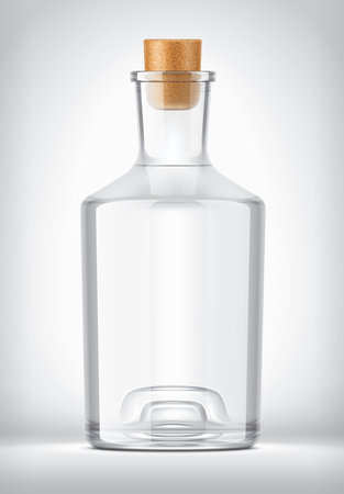 Glass bottle on background.の写真素材