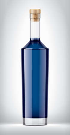 Glass Bottle on background. Cork version.の写真素材
