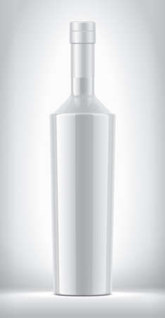Non-transparent Bottle on background. Foil version.の写真素材