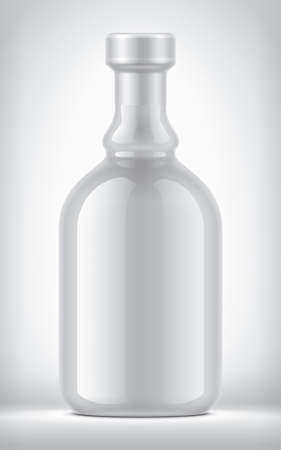 Non-transparent Bottle on background. Foil version.の写真素材