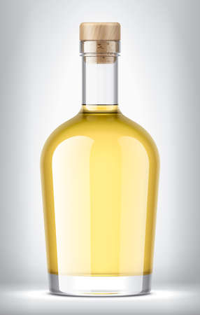 Glass Bottle on background with Cork.の写真素材