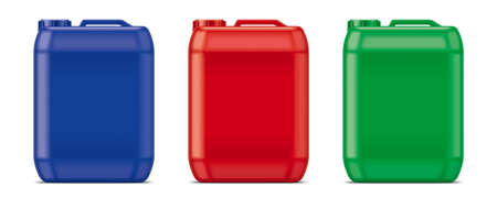 Set of Color Jerry Cans.の写真素材
