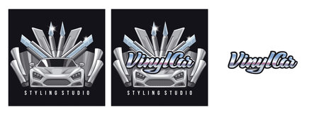 Illustration for vinyl studio emblemの写真素材