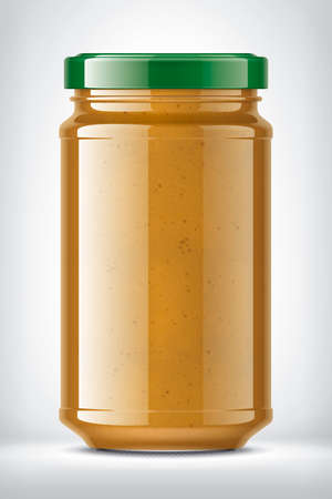 Glass Jar with Zucchini on Background.の写真素材