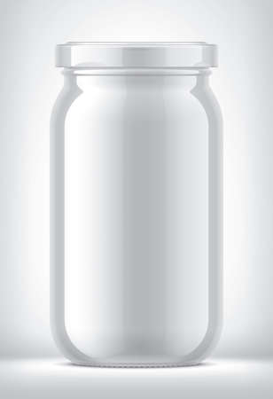 White Jar on Background.の写真素材