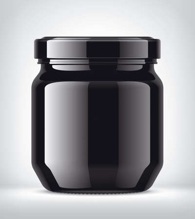 Black Jar on Background.の写真素材
