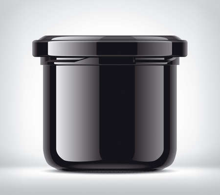 Black Jar on Background.の写真素材